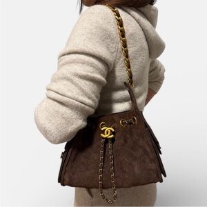 CHANEL 25 Suede Mini Handbag